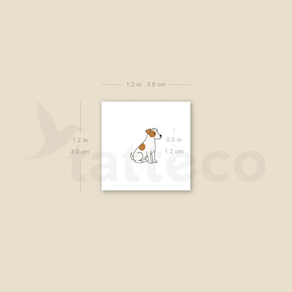 Little Jack Russell Temporary Tattoo - Set of 3