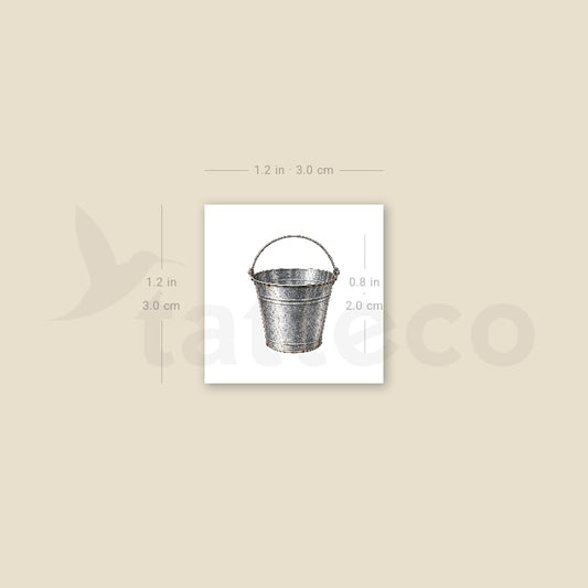Bucket Temporary Tattoo - Set of 3