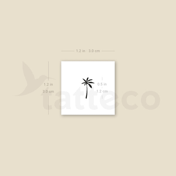 Tiny Palm Tree Temporary Tattoo - Set of 3