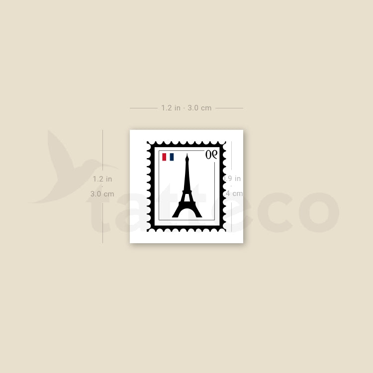 Tatuaje temporal de sello de Francia - Juego de 3