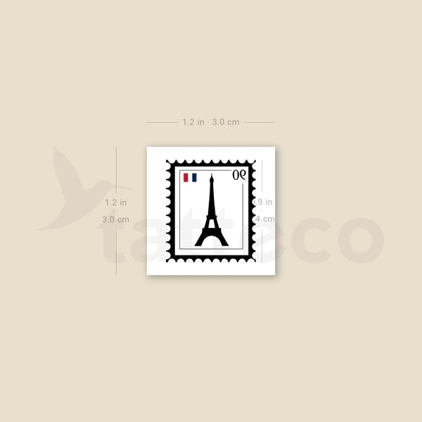 France Stamp Temporary Tattoo - Set of 3