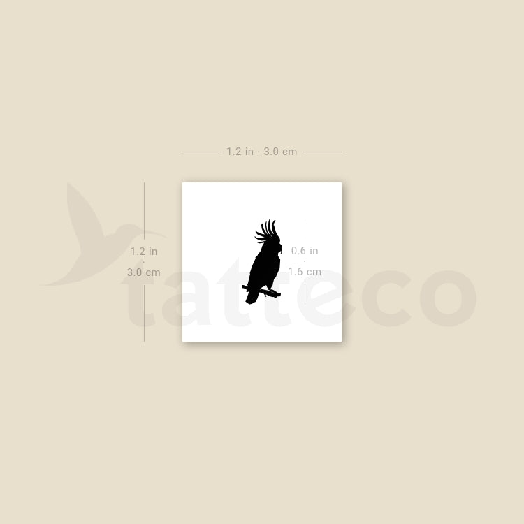 Cockatoo Temporary Tattoo - Set of 3