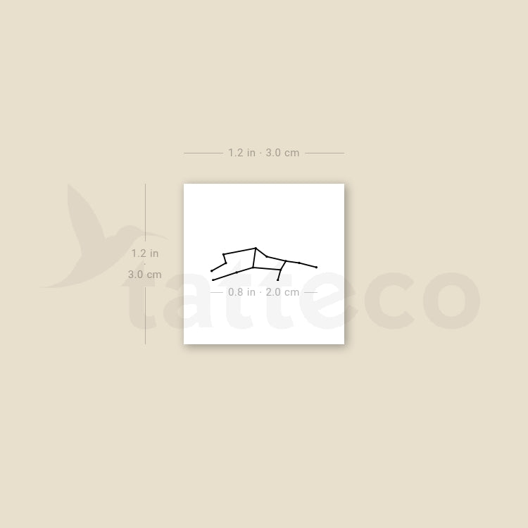 Tiny Virgo Constellation Temporary Tattoo - Set of 3