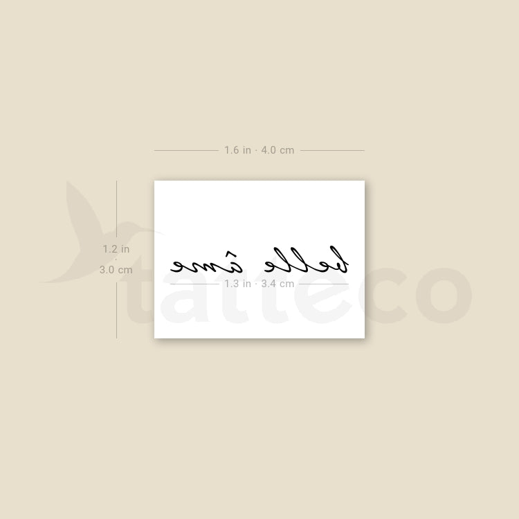 Belle âme Temporary Tattoo - Set of 3