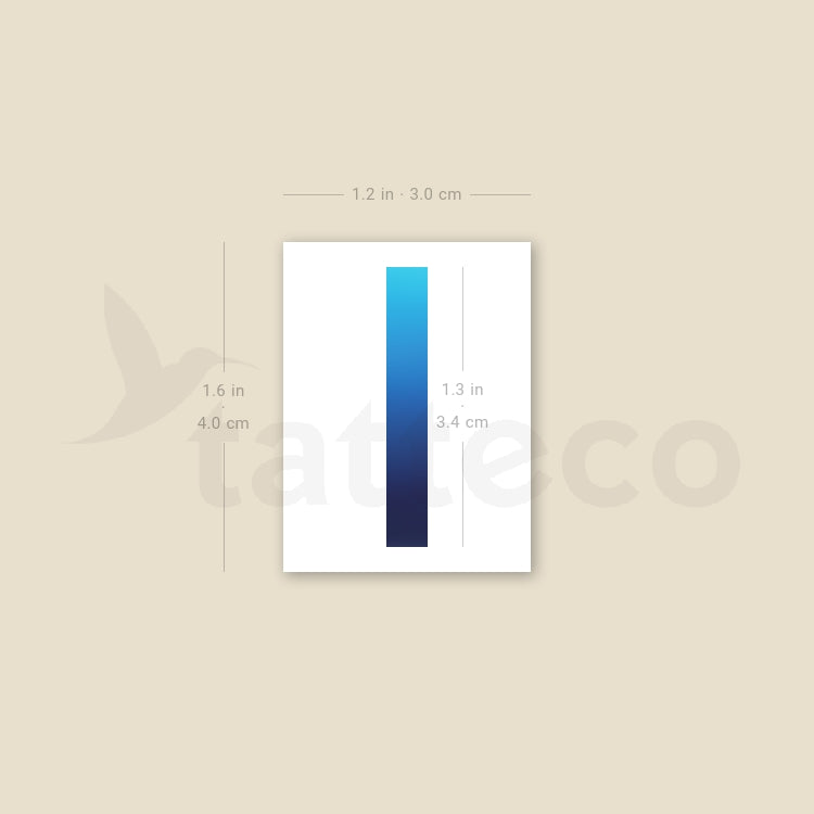 Blue Ink Spectrum Temporary Tattoo - Set of 3