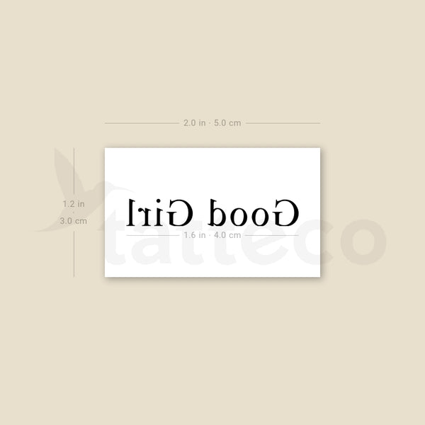 Serif Good Girl Temporary Tattoo - Set of 3