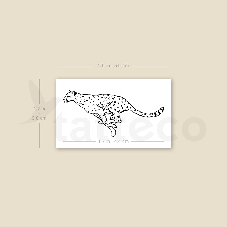 Cheetah Temporary Tattoo - Set of 3