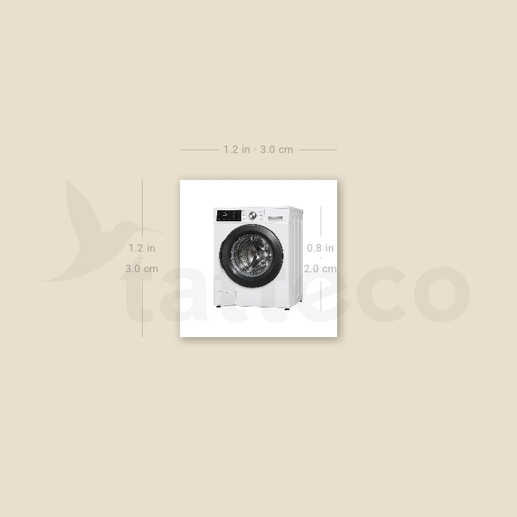 Washing Machine Temporary Tattoo - Set of 3