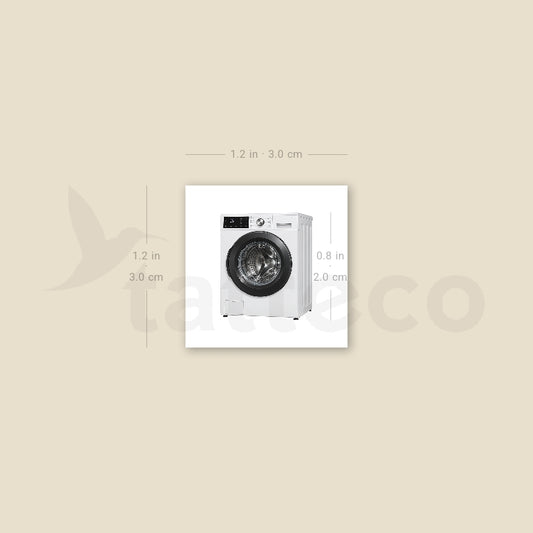 Washing Machine Temporary Tattoo - Set of 3