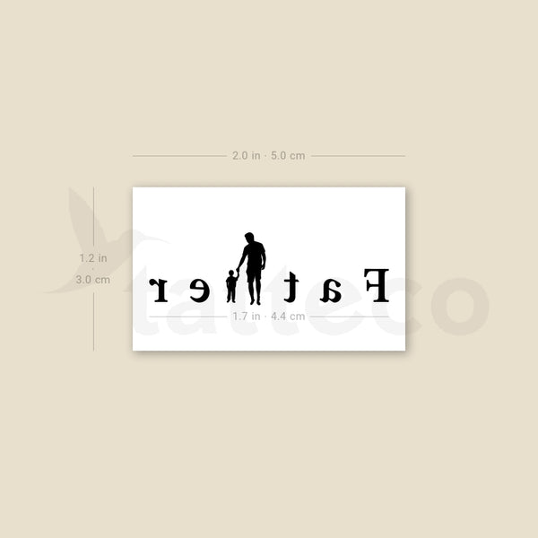 Father Temporary Tattoo - Set of 3