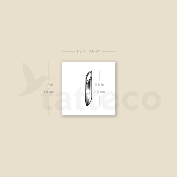 Penne Pasta Temporary Tattoo - Set of 3