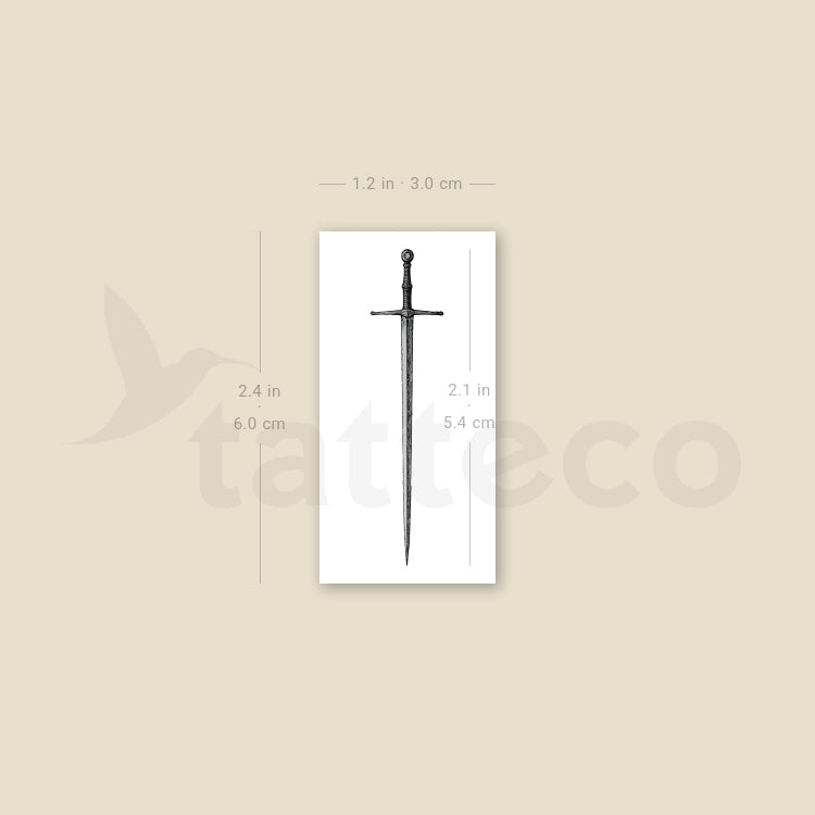 Sword Temporary Tattoo - Set of 3