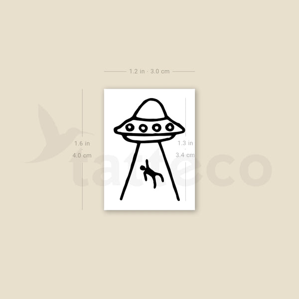 Alien Abduction Temporary Tattoo - Set of 3