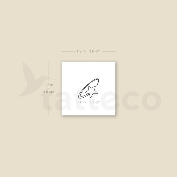 Spinning Star Temporary Tattoo - Set of 3