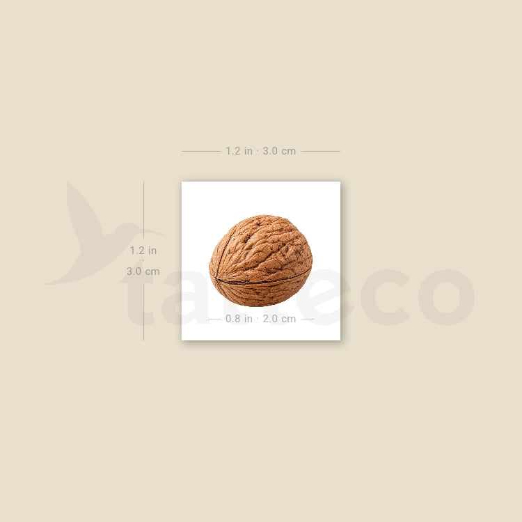 Walnut Temporary Tattoo - Set of 3