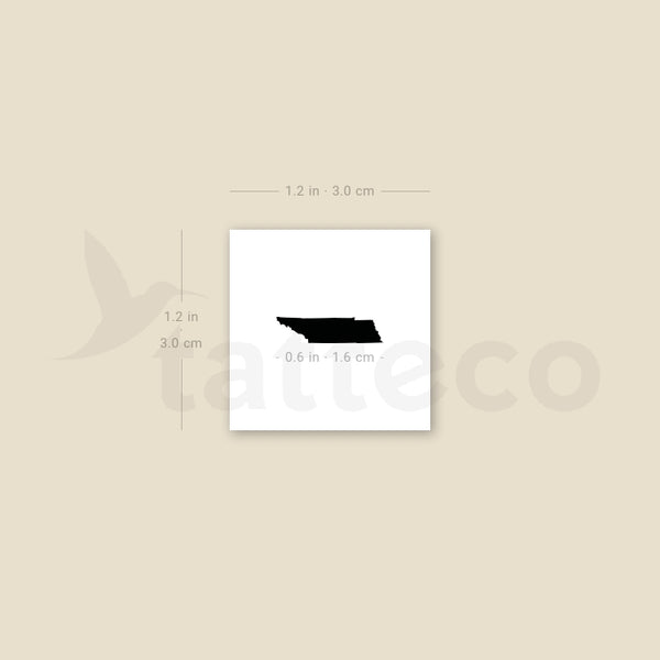 Tennessee Map Temporary Tattoo - Set of 3