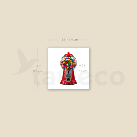 Gumball Machine Temporary Tattoo - Set of 3