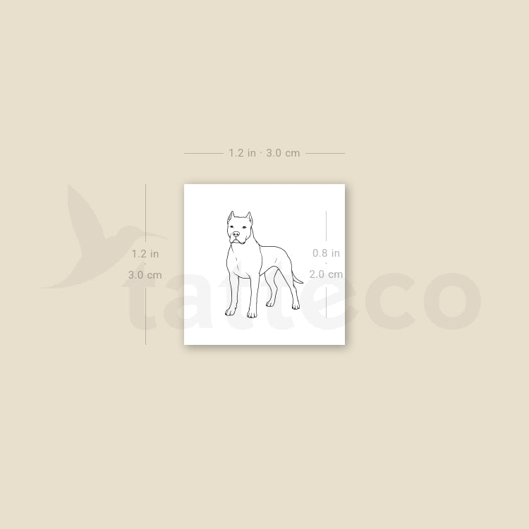 Dogo Argentino Temporary Tattoo - Set of 3