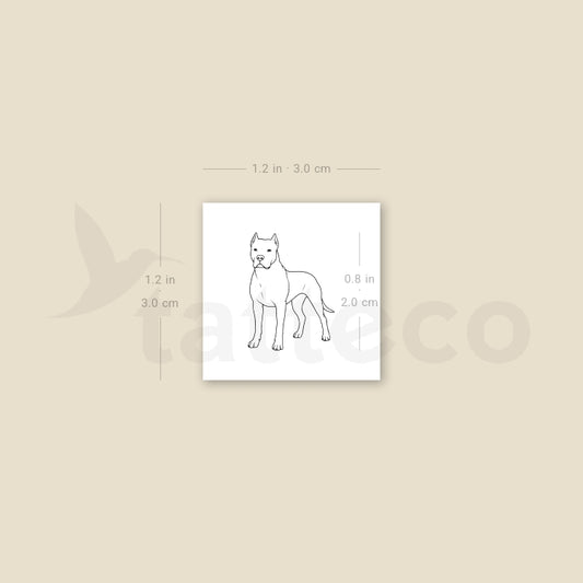 Dogo Argentino Temporary Tattoo - Set of 3