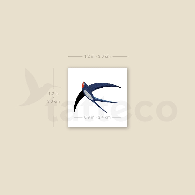 Swallow By Ann Lilya Temporary Tattoo - Set of 3
