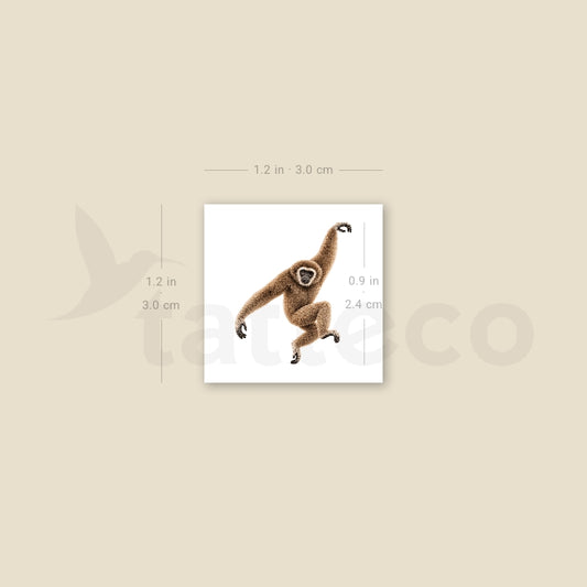 Gibbon Temporary Tattoo - Set of 3