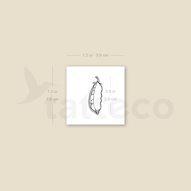 Peas Temporary Tattoo - Set of 3