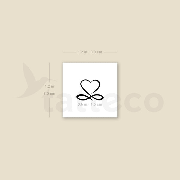 Infinity Heart Temporary Tattoo - Set of 3