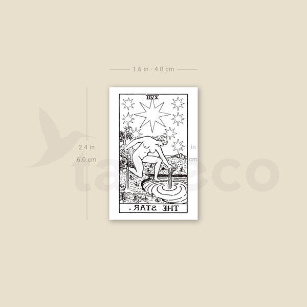 The Star Tarot Card Temporary Tattoo - Set of 3