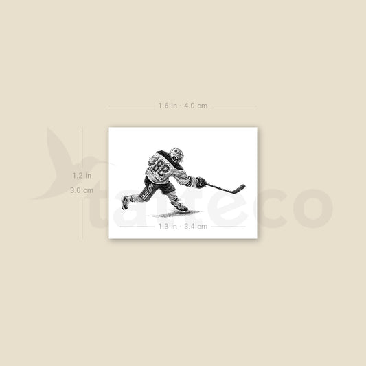 Ice Hockey Player Temporary Tattoo - Set of 3