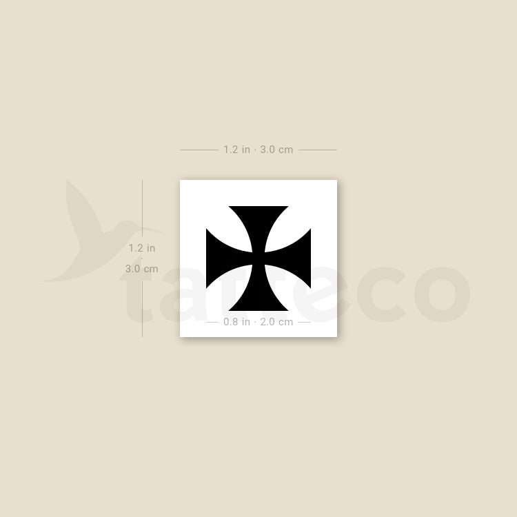 Cross Pattée Temporary Tattoo - Set of 3 – Tatteco