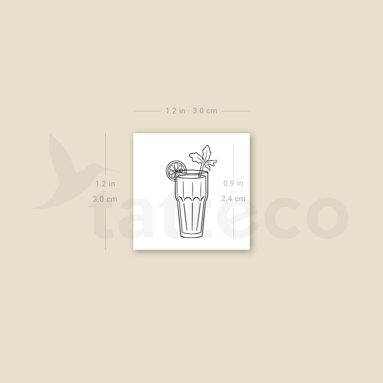 Bloody Mary Temporary Tattoo - Set of 3