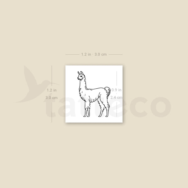 Llama Temporary Tattoo - Set of 3