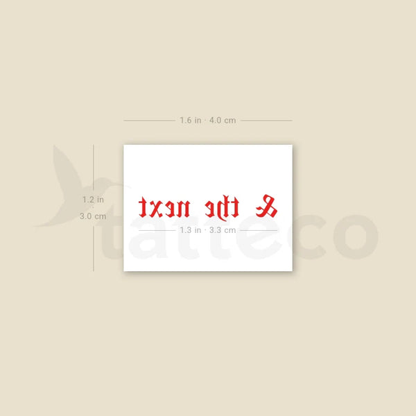 In This Life & The Next Temporary Tattoo - Set of 3