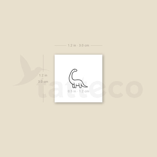 Little Brontosaurus Temporary Tattoo - Set of 3