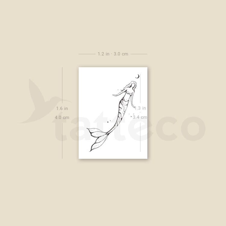 Mermaid By Stefano Mazza Temporary Tattoo - Set of 3