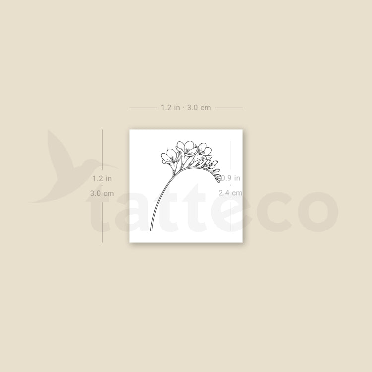 Freesia Temporary Tattoo - Set of 3