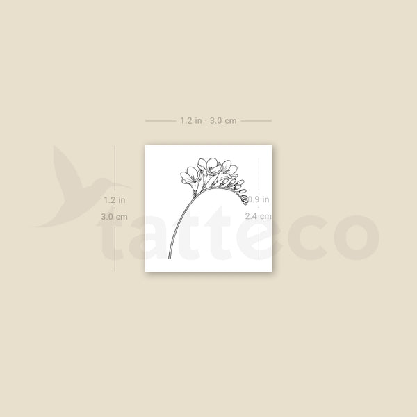 Freesia Temporary Tattoo - Set of 3