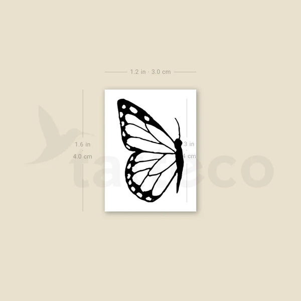 Matching Half Butterfly Temporary Tattoos - Set of 3+3