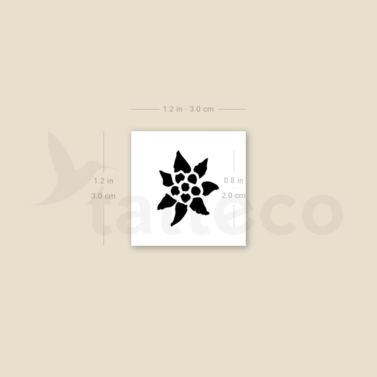 Edelweiss Temporary Tattoo - Set of 3