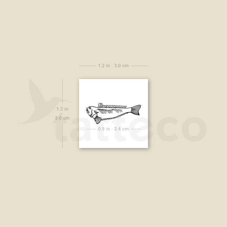 Small Scorpionfish Temporary Tattoo - Set of 3