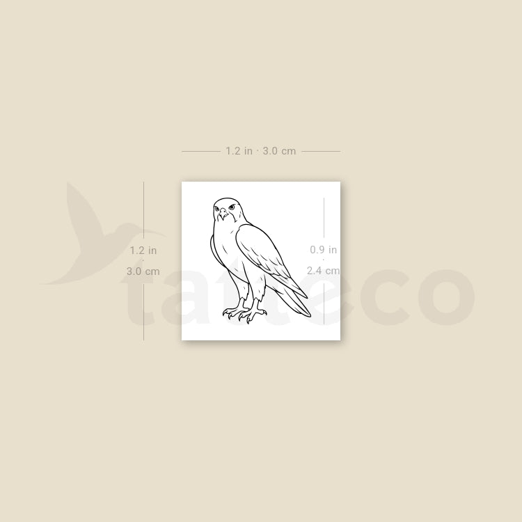 Falcon Temporary Tattoo - Set of 3