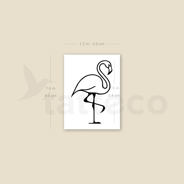 Flamingo Temporary Tattoo - Set of 3