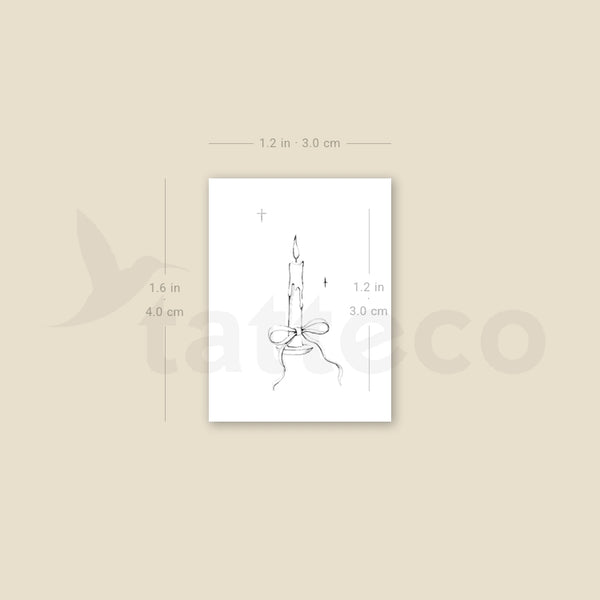 Candle By Stefano Mazza Temporary Tattoo - Set of 3