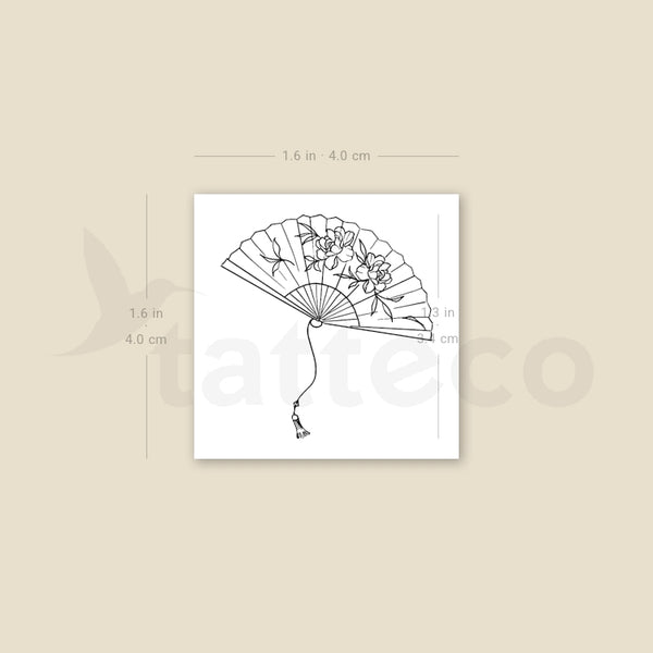 Hand Fan Temporary Tattoo By M3.Ink - Set of 3