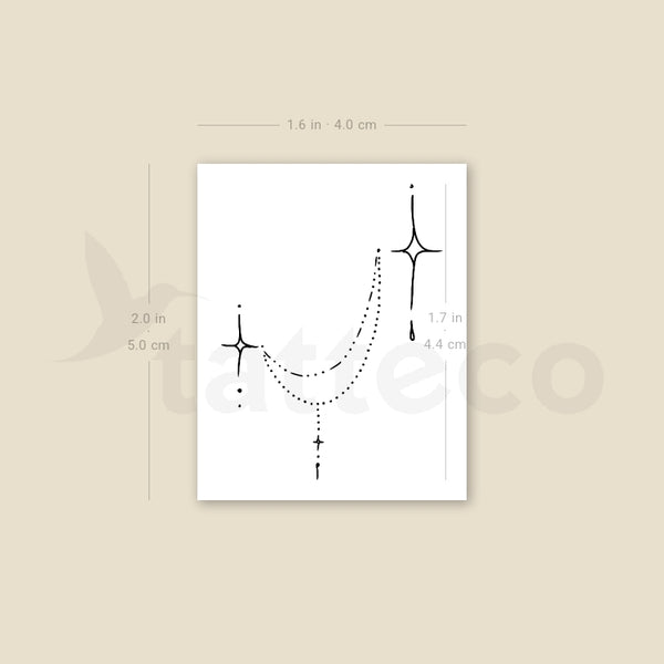 Star Ornament Temporary Tattoo By M3.Ink - Set of 3