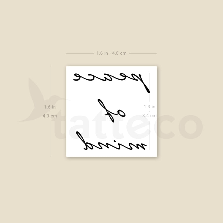 Peace Of Mind Temporary Tattoo - Set of 3