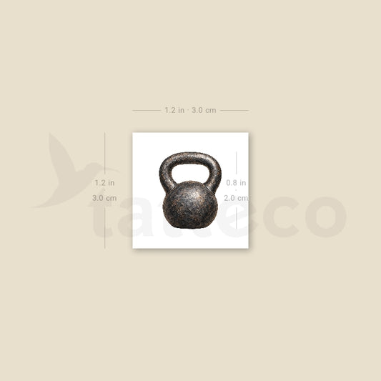 Kettlebell Temporary Tattoo - Set of 3