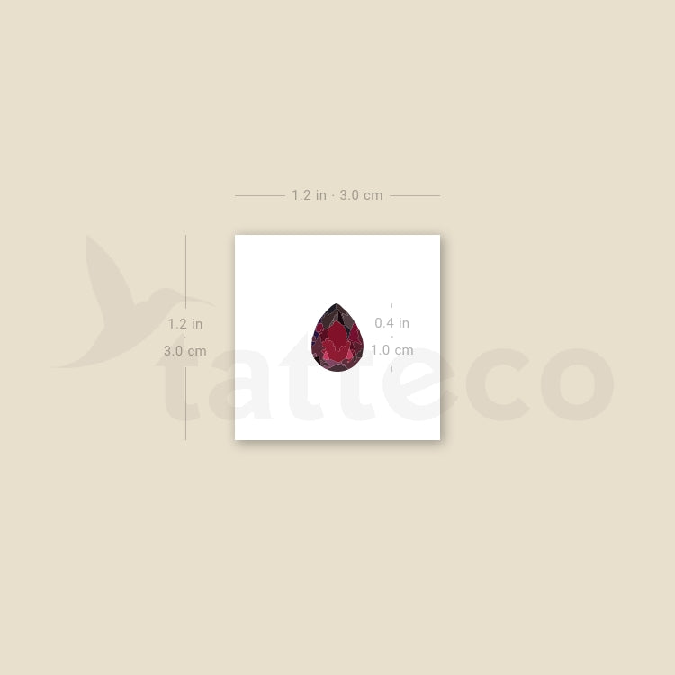 Ruby Temporary Tattoo - Set of 3