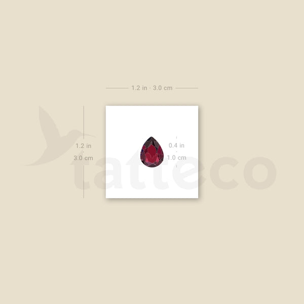 Ruby Temporary Tattoo - Set of 3