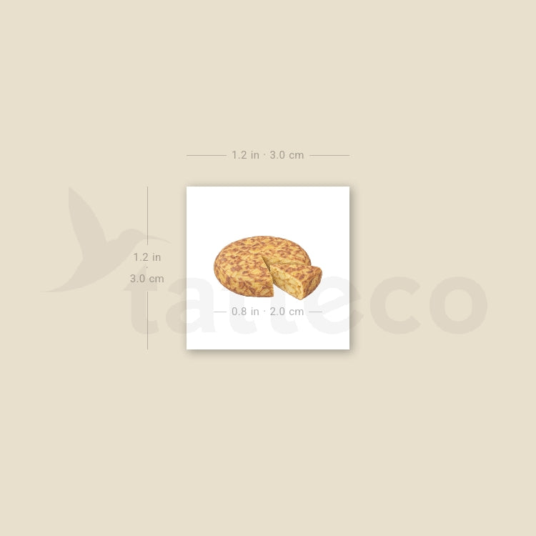 Spanish Tortilla De Patata Temporary Tattoo - Set of 3